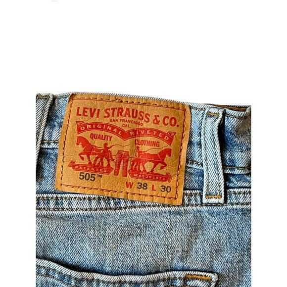 Levi's 505 Regular Straight Leg Jeans Mens 38x30 - Picture 4 of 4